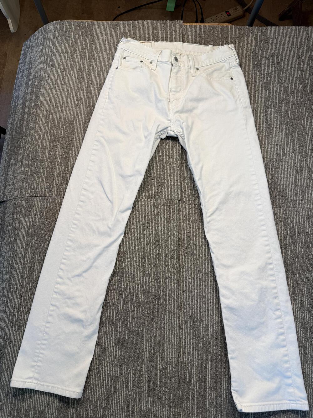 Levis 513 Jeans Mens 30x32 White Slim Straight Denim 5 Pocket Casual Pants